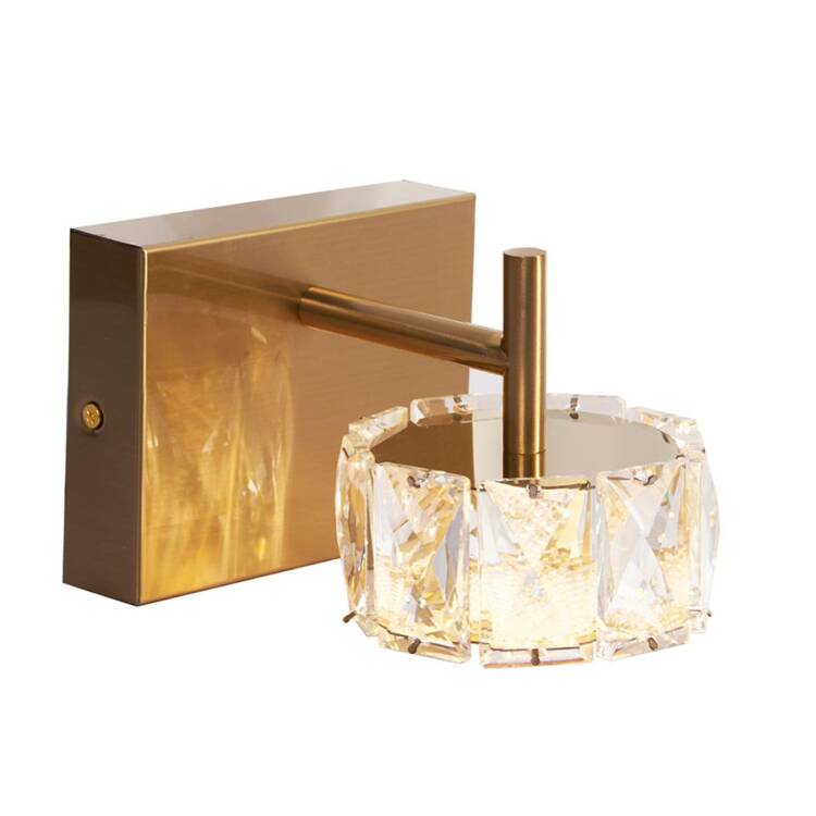 Lámpara led de pared Artemy gold cristal K9 luz cálida 7W - Image 2