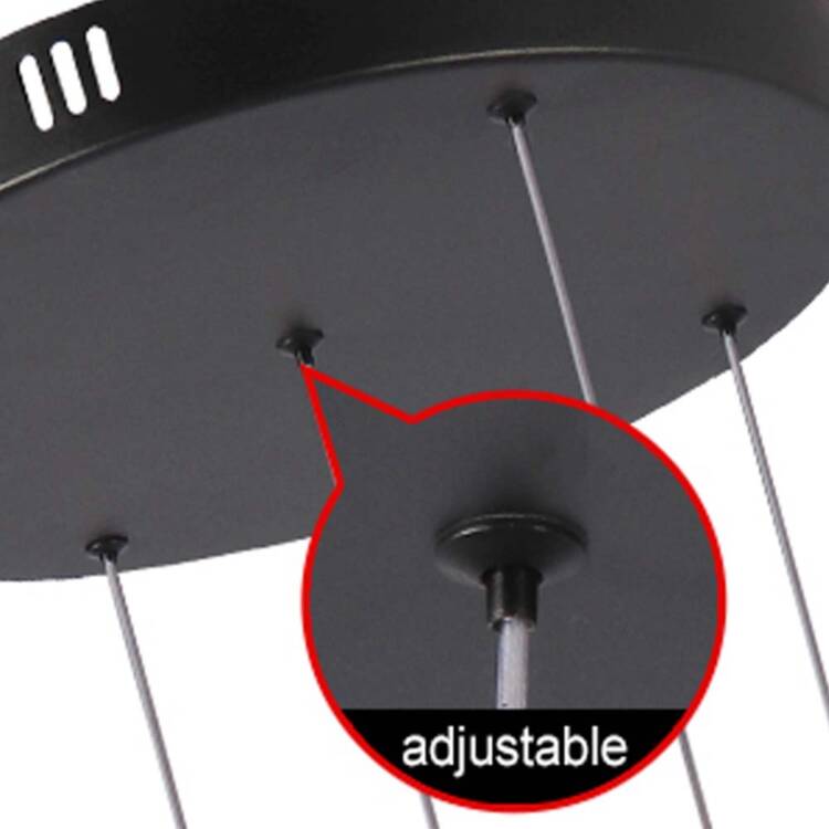 Lámpara led doble altura Soleil 180 black luz cálida 150W - Image 4