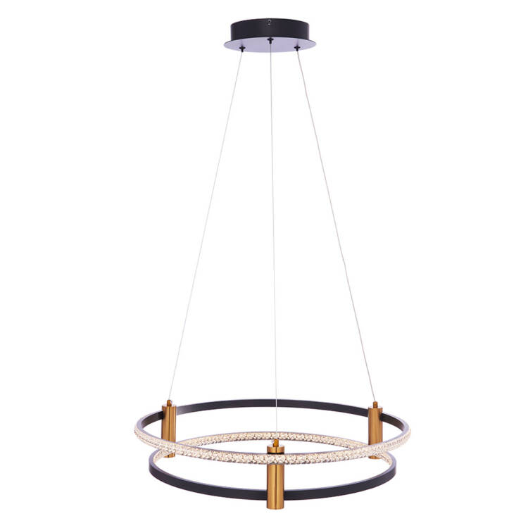 Lámpara led colgante Zaria black/gold con luz cálida 45W - Image 2