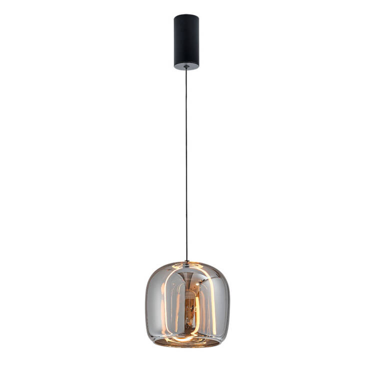 Lámpara colgante led Lyndsy vidrio smoke con luz cálida 7W - Image 2