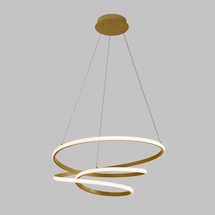 Lámpara led colgante Lily dorado con luz cálida 40W - Image 2