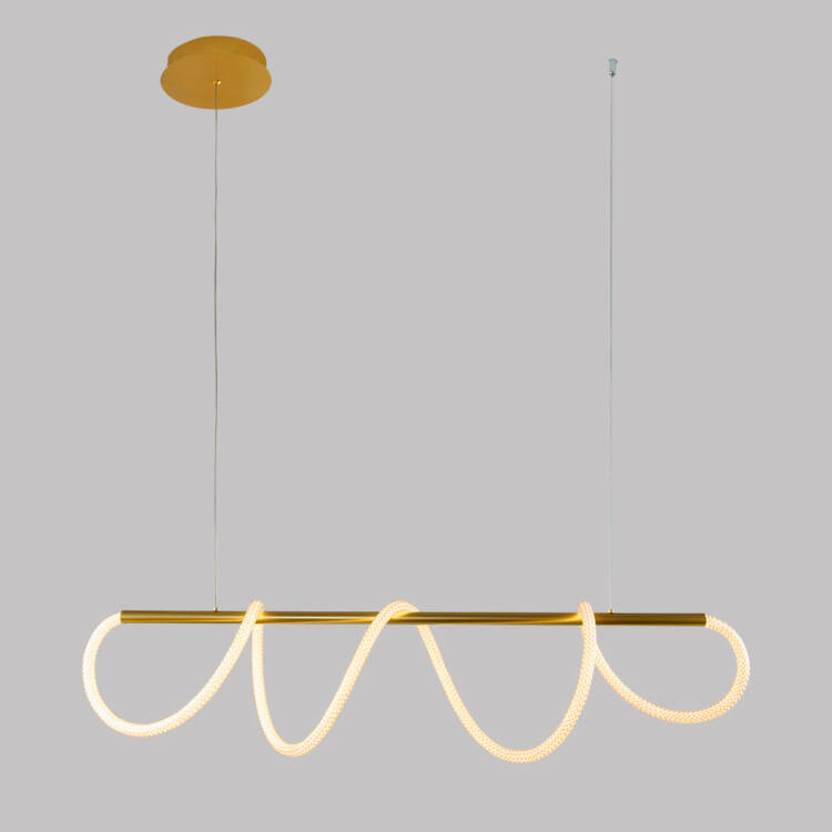 Lámpara colgante led Mara metal brass/tubo luz cálida - Image 3