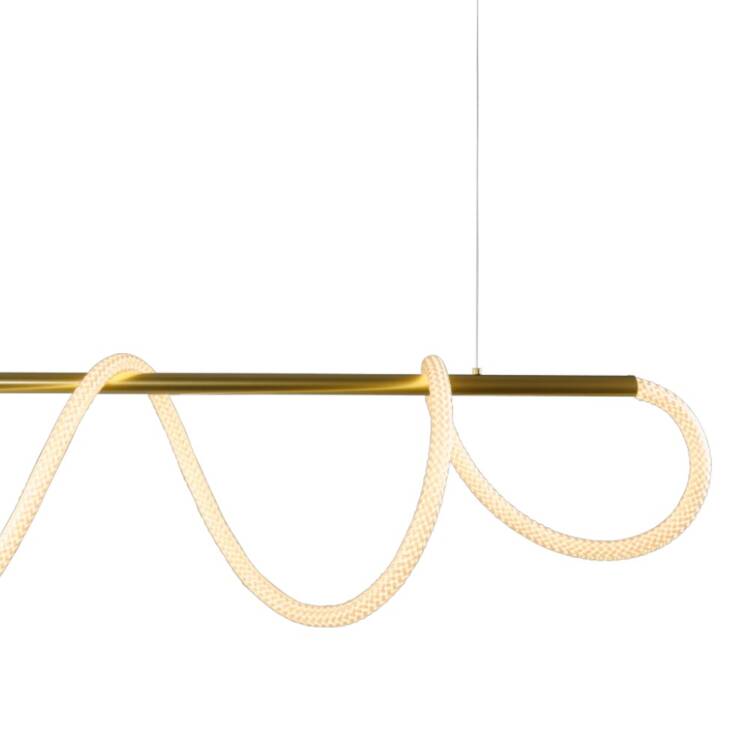 Lámpara colgante led Mara metal brass/tubo luz cálida - Image 2